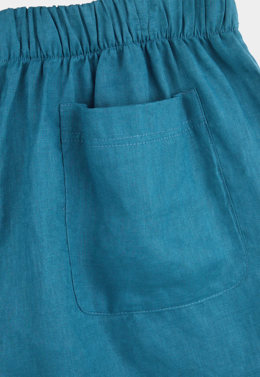 Linen Teal Shorts