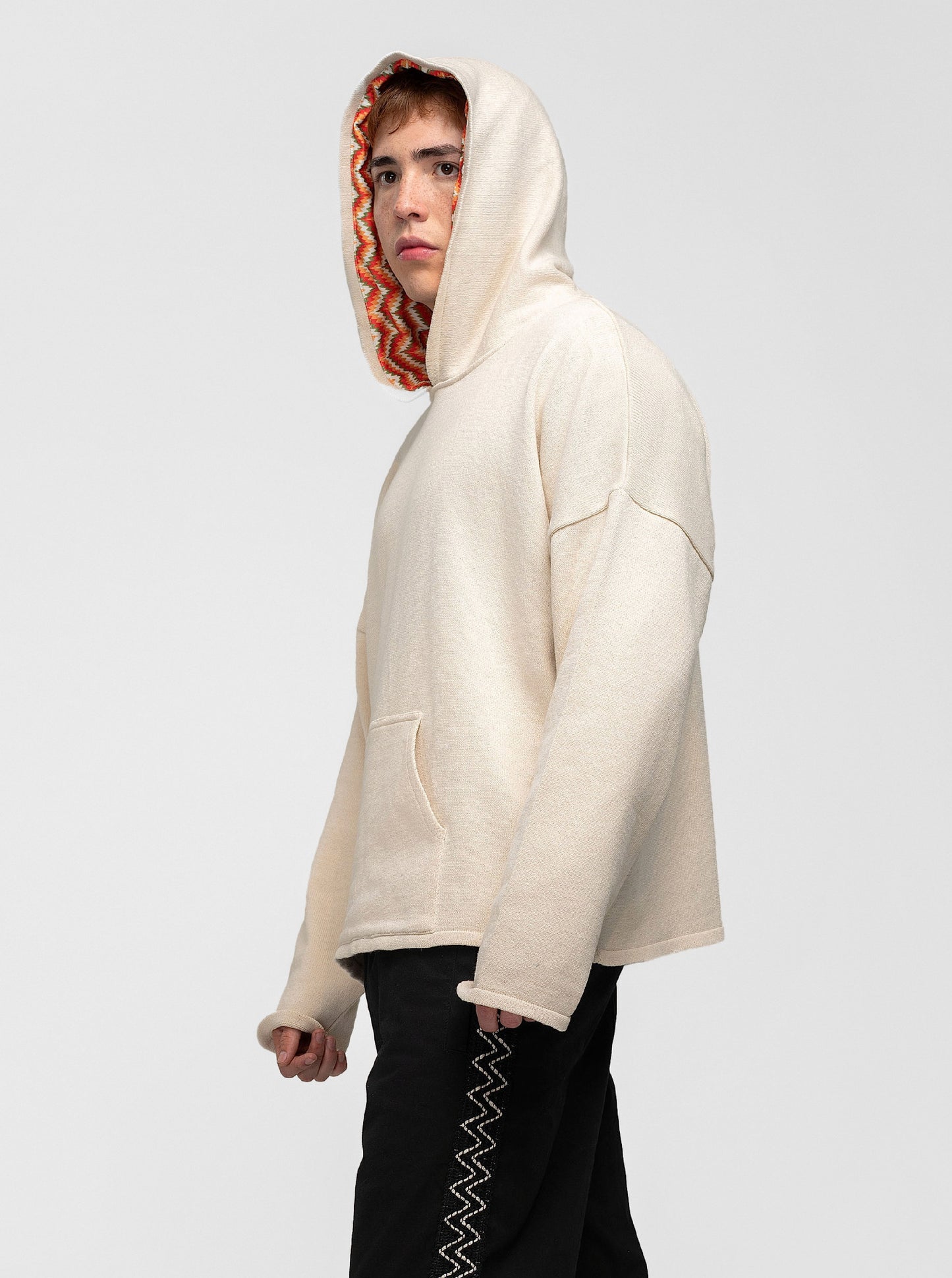 Flix Cream HV Knit Hoodie