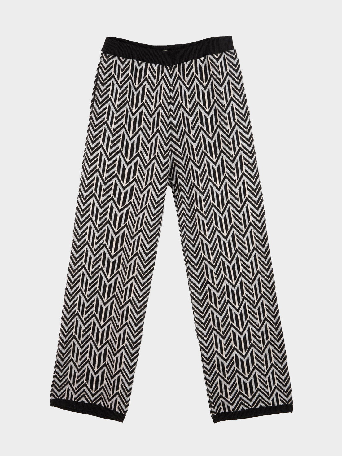 Wave Knit Black Pant