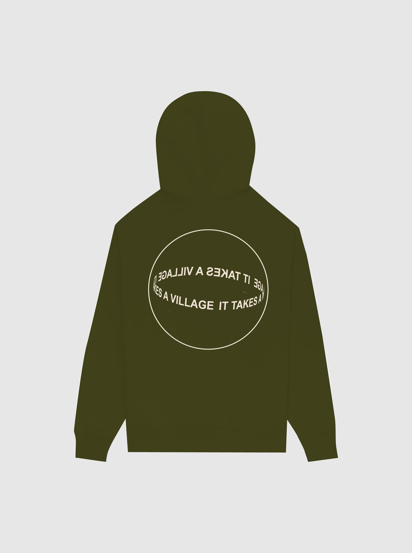 It Takes A Village Green Zip Hoodie