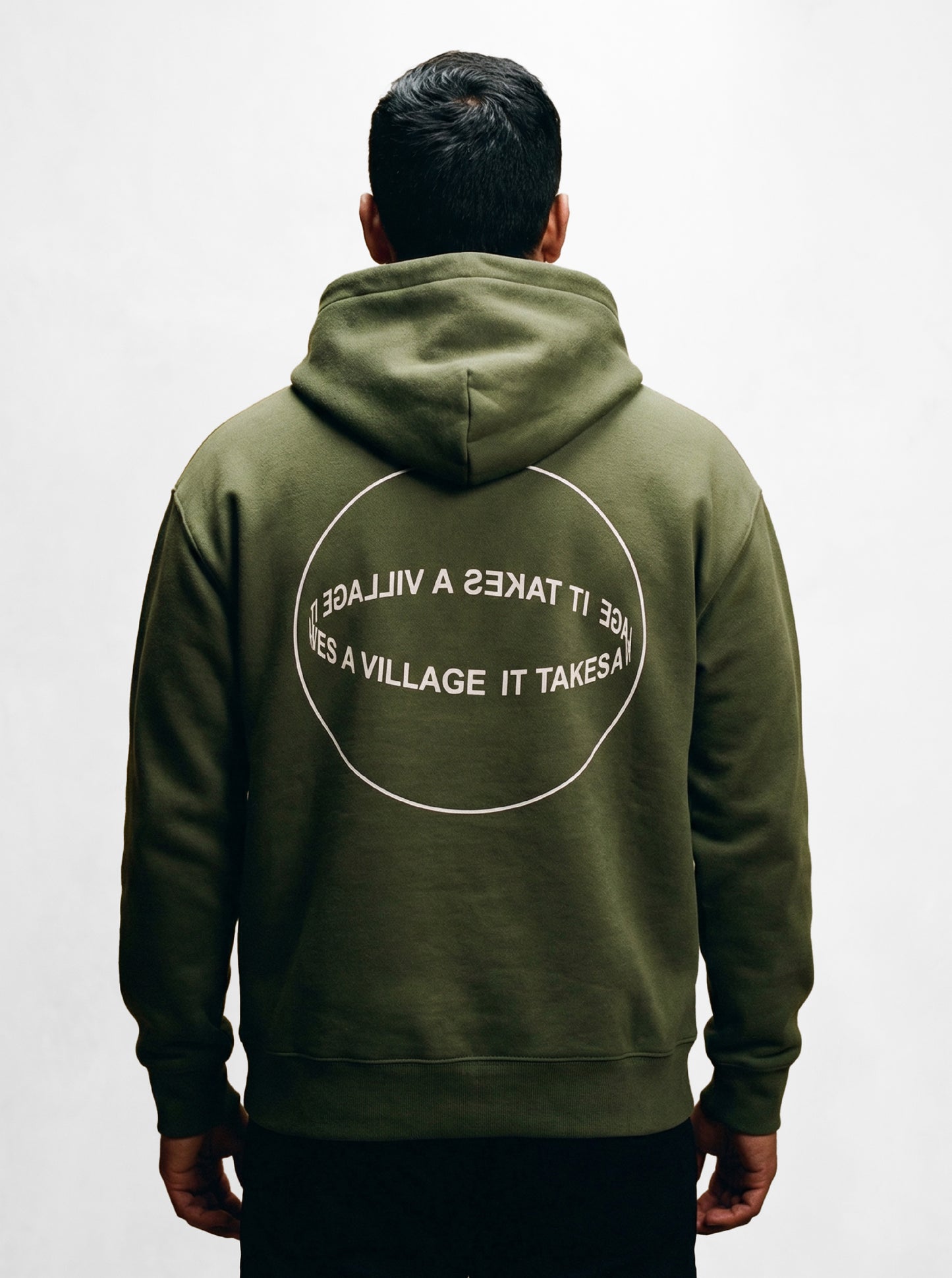 It Takes A Village Green Zip Hoodie