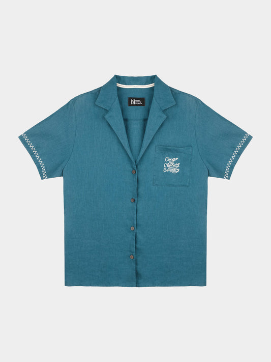 Linen Teal Shirt