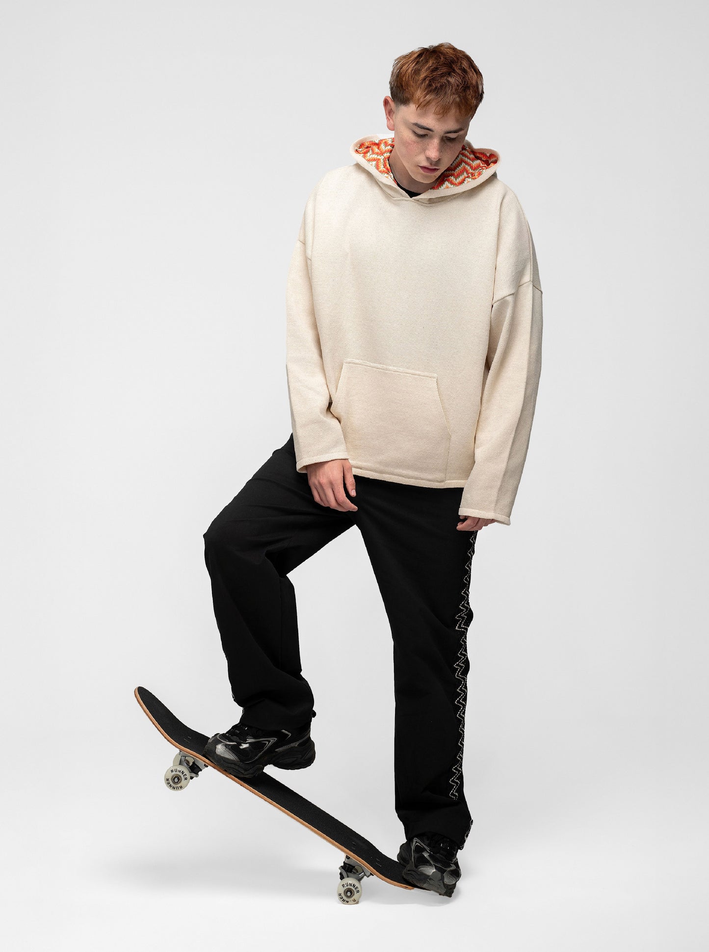 Flix Cream HV Knit Hoodie