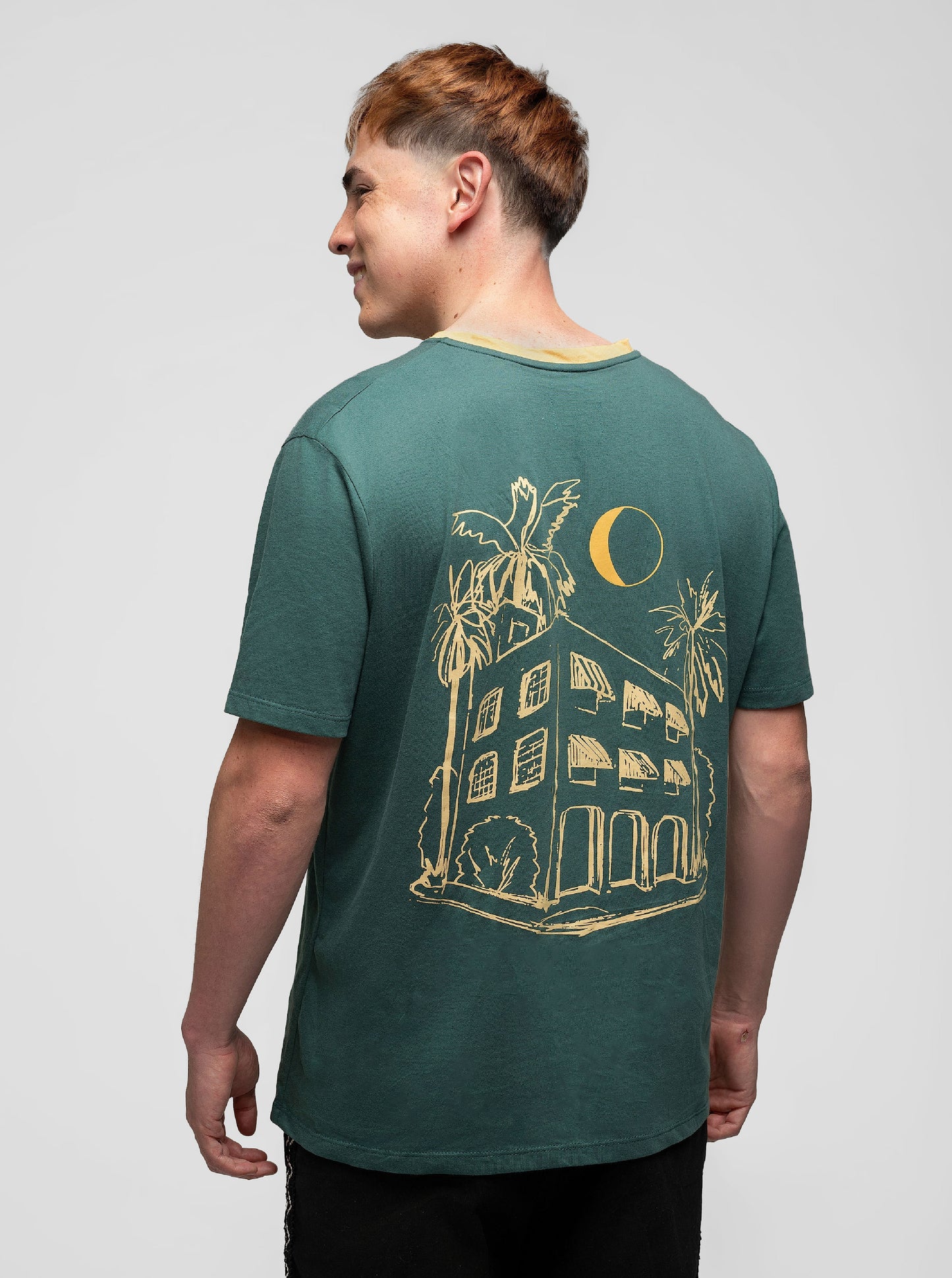 Casa Congo HV Green V Neck Tee