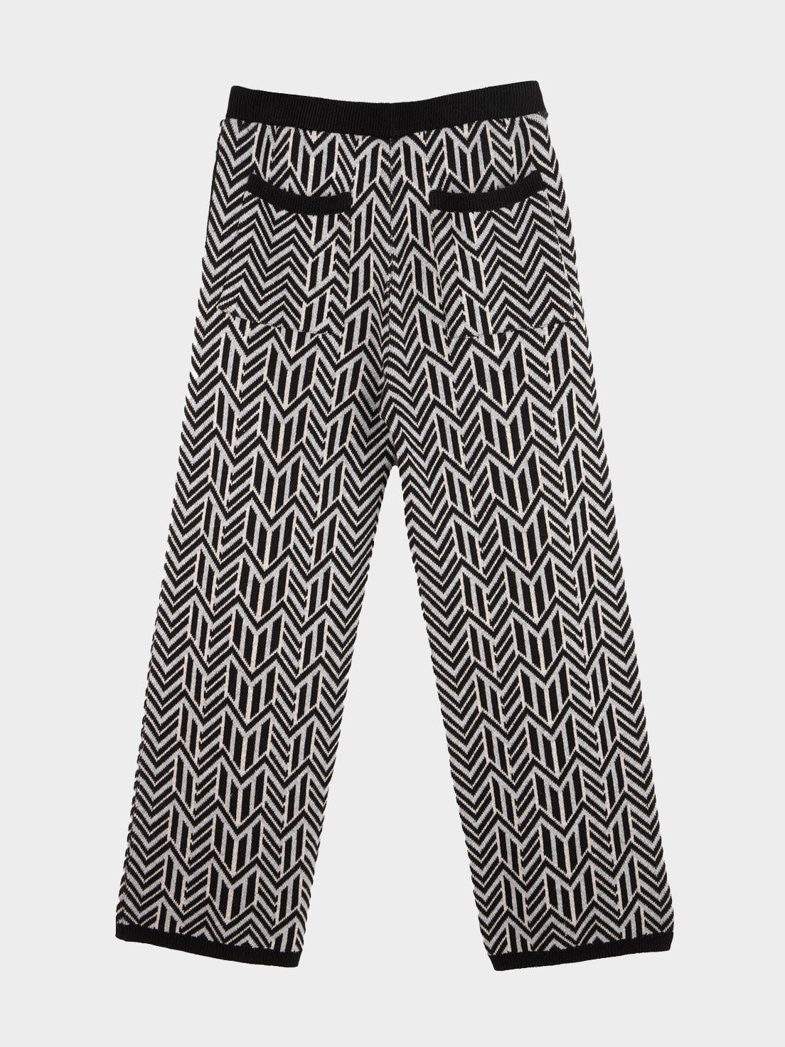 Wave Knit Black Pant